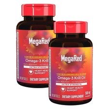 MegaRed Extra Strength 500mg Omega-3 Krill Oil Supplement with EPA/DHA, No F...