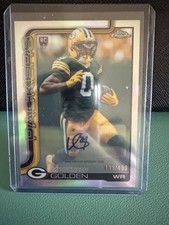 2025 Topps Chrome Matthew Golden Rookie Auto Silver /499 - Green Bay Packers