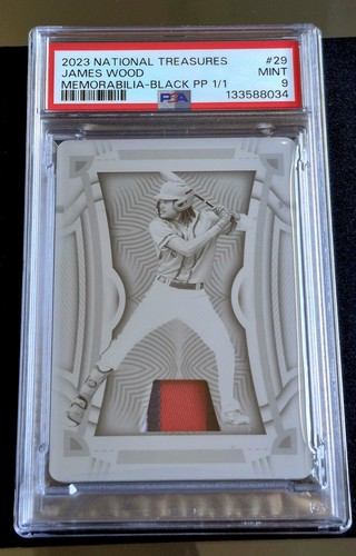 2023 National Treasures James Wood Memorabilia Black PP 1/1 PSA 9