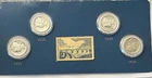 1927 to 1930 Treasury of US Silver Dimes 90% Silver, 4 Coins Peace Bridge Stamp