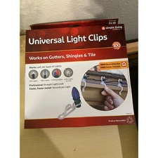 Simple Living Solutions Light Clips 100 Count for Gutters Shingles Tile