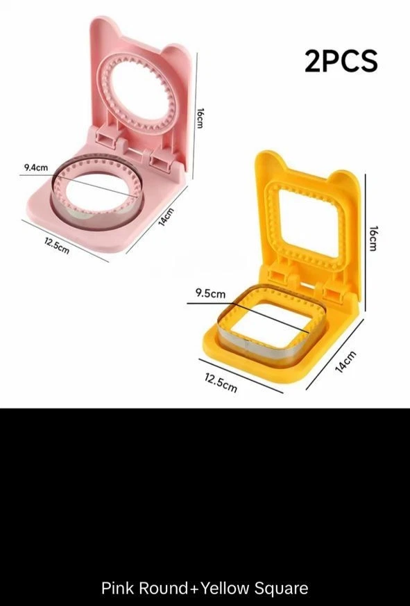 2pcs Sandwich Cutter and Sealer, Kids Bread Decruster, DIY Cookie Cutter,