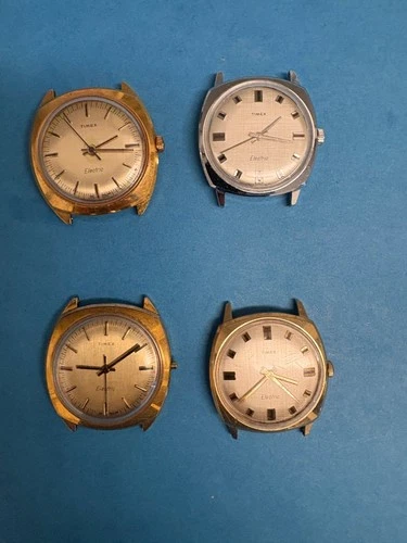 4 Vintage Timex Electric Watches -for parts or repair