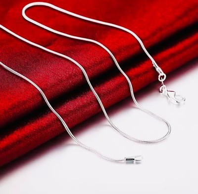 925 STERLINGSILBER SCHLANGENKETTE SILBERKETTE DAMEN KINDER 50 cm