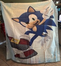 Sonic 4 Piece Bathroom Decor Set Includes 2 Rugs, Shower Curtain, Cover