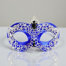 Silver blue mask, Masquerade mask, Cosplay mask, Masquerade ball mask, Prom mask