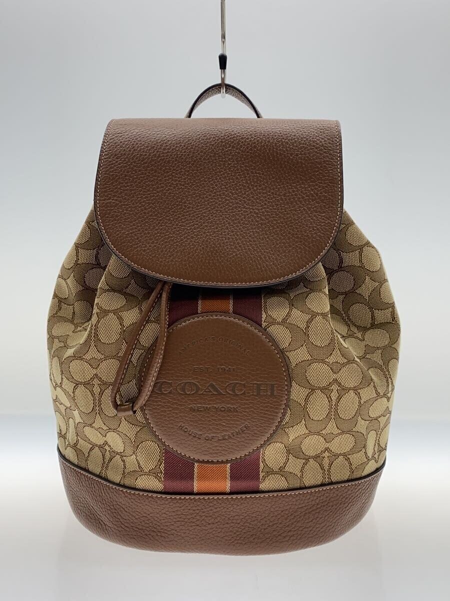 COACH Dempsey Signature Jacquard Drawstring Backpack in Brown CE601 424728