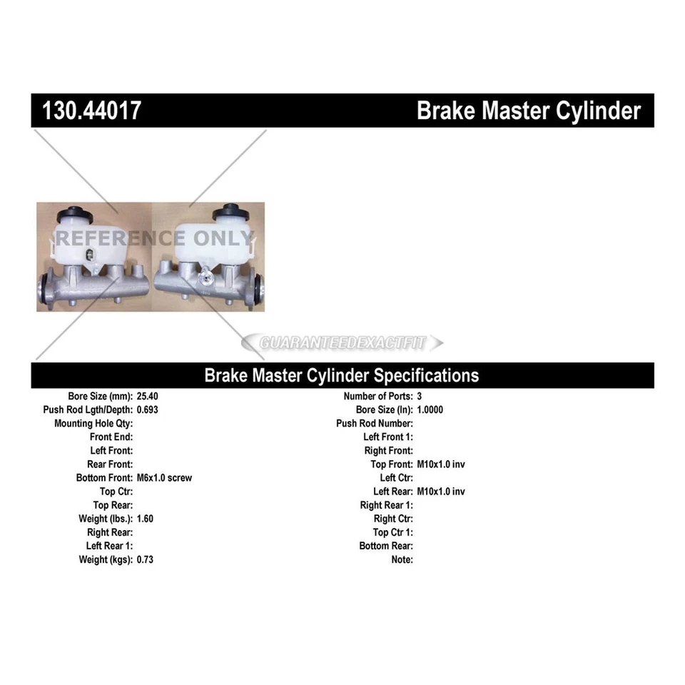 For Lexus ES300 Toyota Avalon Lexus ES300 Centric Brake Master Cylinder TCP - Image 3 of 3