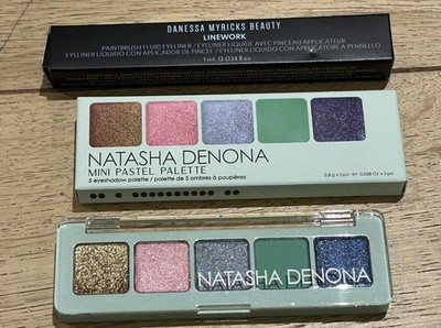 NATASHA DENONA Pastel Palette & Danessa Myricks Linework Paintbrush Eyeliner Onyx