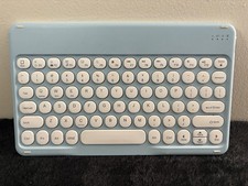 Ultra Slim Bluetooth Keyboard Portable Mini Wireless Rechargeable Round Keys