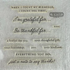 Decorative Stamp Set "A Friend Like You" My Acrylix Clear b1410