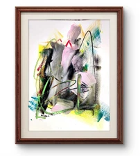 Aleph Original Art 6 14x11  Abstract Expressionism On Paper