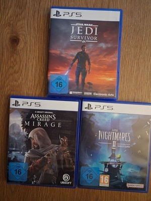 PS5 Spielesammlung 3 Spiele TOP Zustand wie neu Star Wars / Little N / AC Mirage