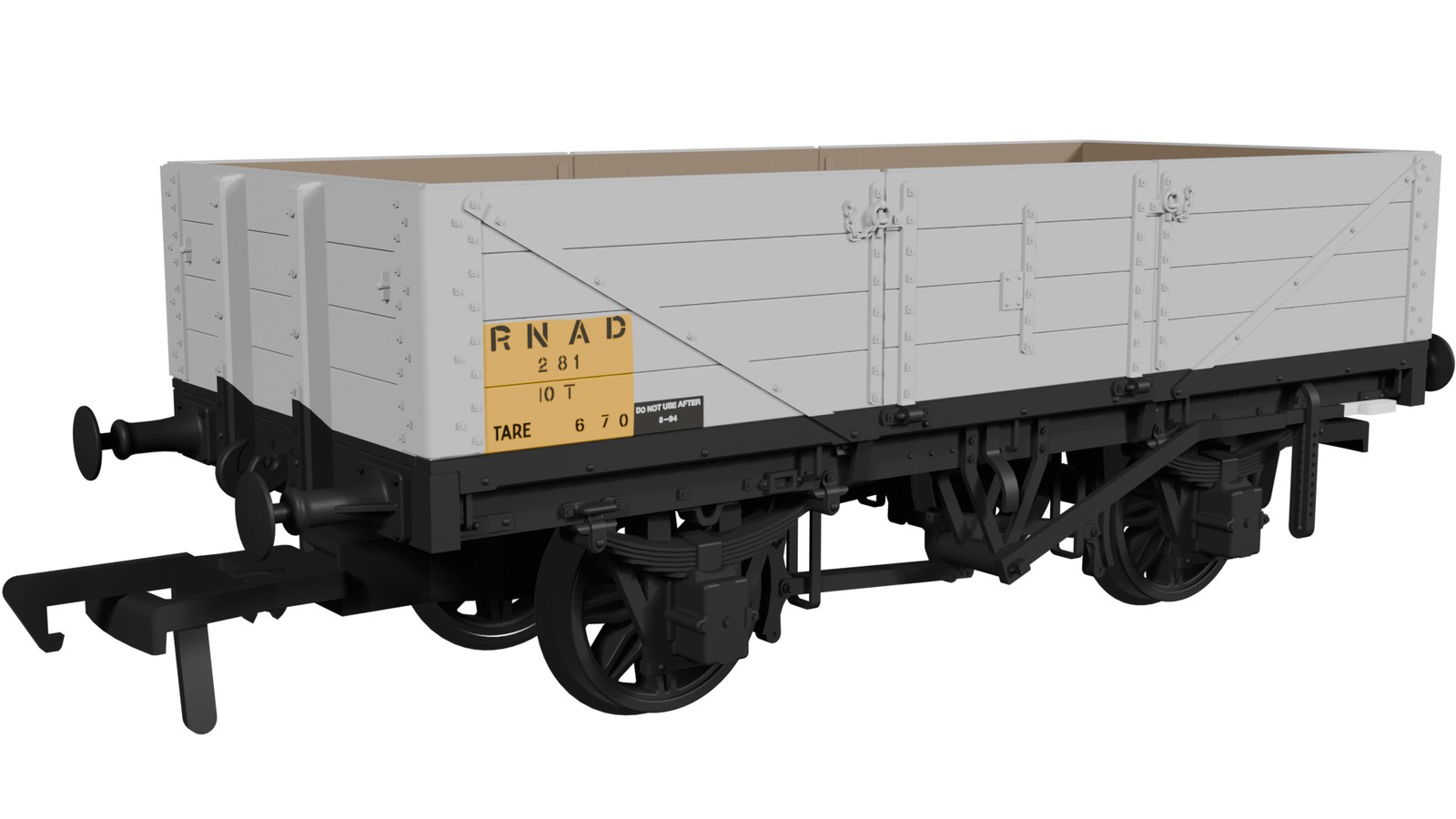 Rapido 950011 OO Gauge LNWR D84 4 Plank Open Wagon RNAD Grey No.281