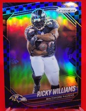 2025 Panini Prizm Blue Checkerboard Ricky Williams #158 Baltimore Ravens