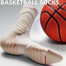 1pair Basketball Socks Thickened Towel Bottom Training Non Slip Ankle Sport