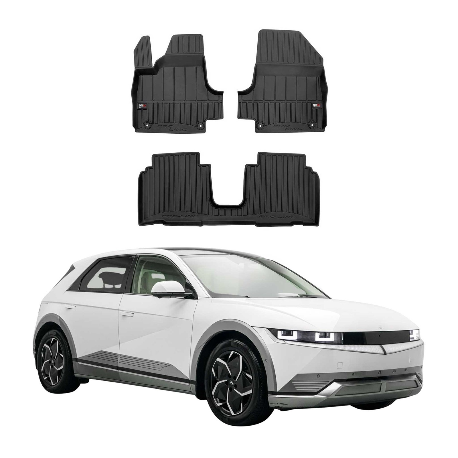 Tapis de sol anti-boue en TPE noir pour Hyundai Ioniq 5 3pc