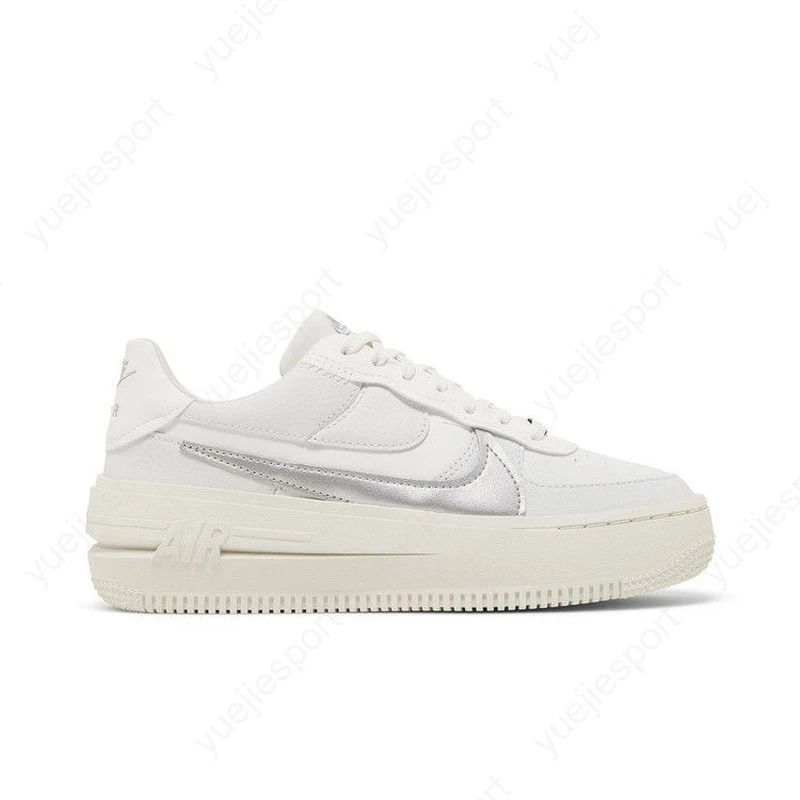 Nike Air Force 1 PLT.AF.ORM White Metallic Silver W for sale | eBay