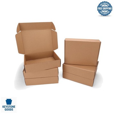 6 Pack Brown Shipping & Gift Boxes, 12x9x3 Inch Kraft Cardboard Mailers for S...