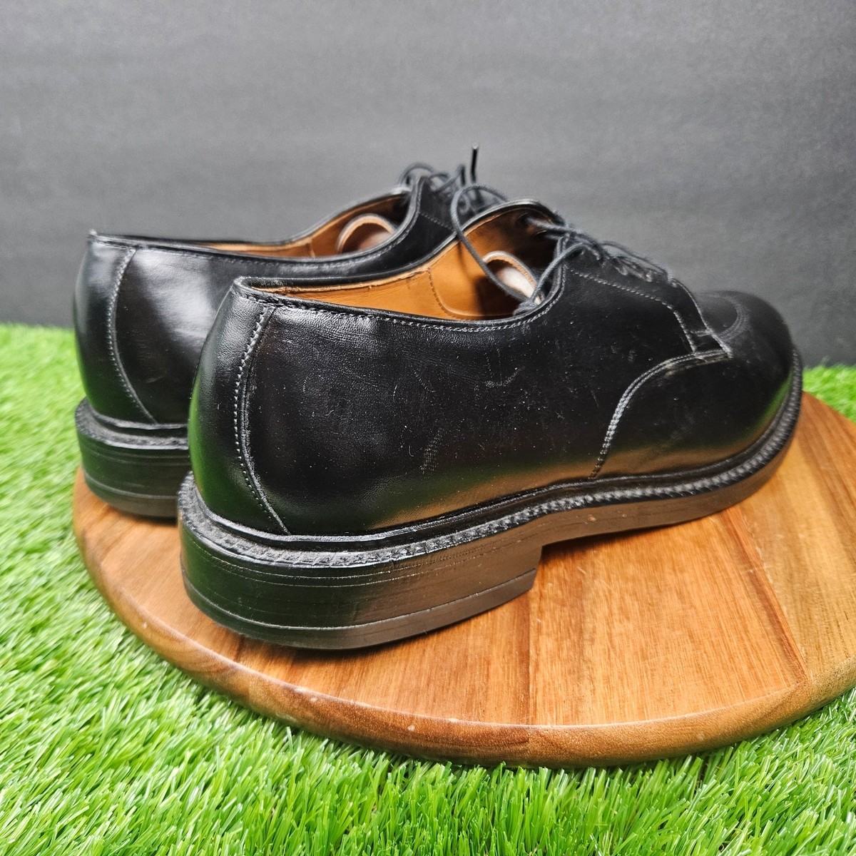 Allen Edmonds Mens Walton Oxford Size 10 B Black Leather Split Toe