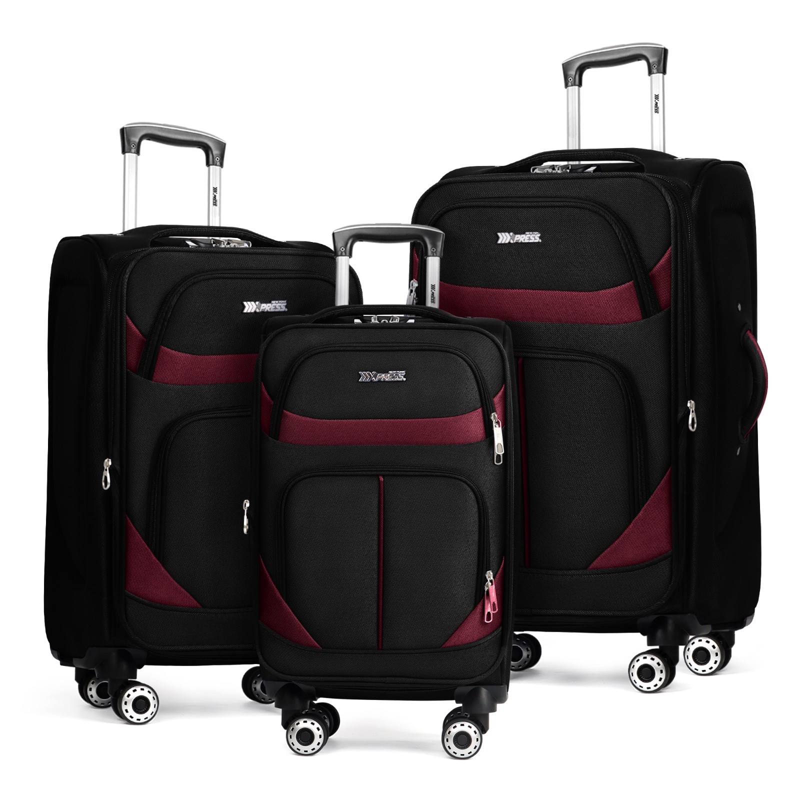 Softside Luggage Set Lightweight Expandable Luggage For Extra Capacity