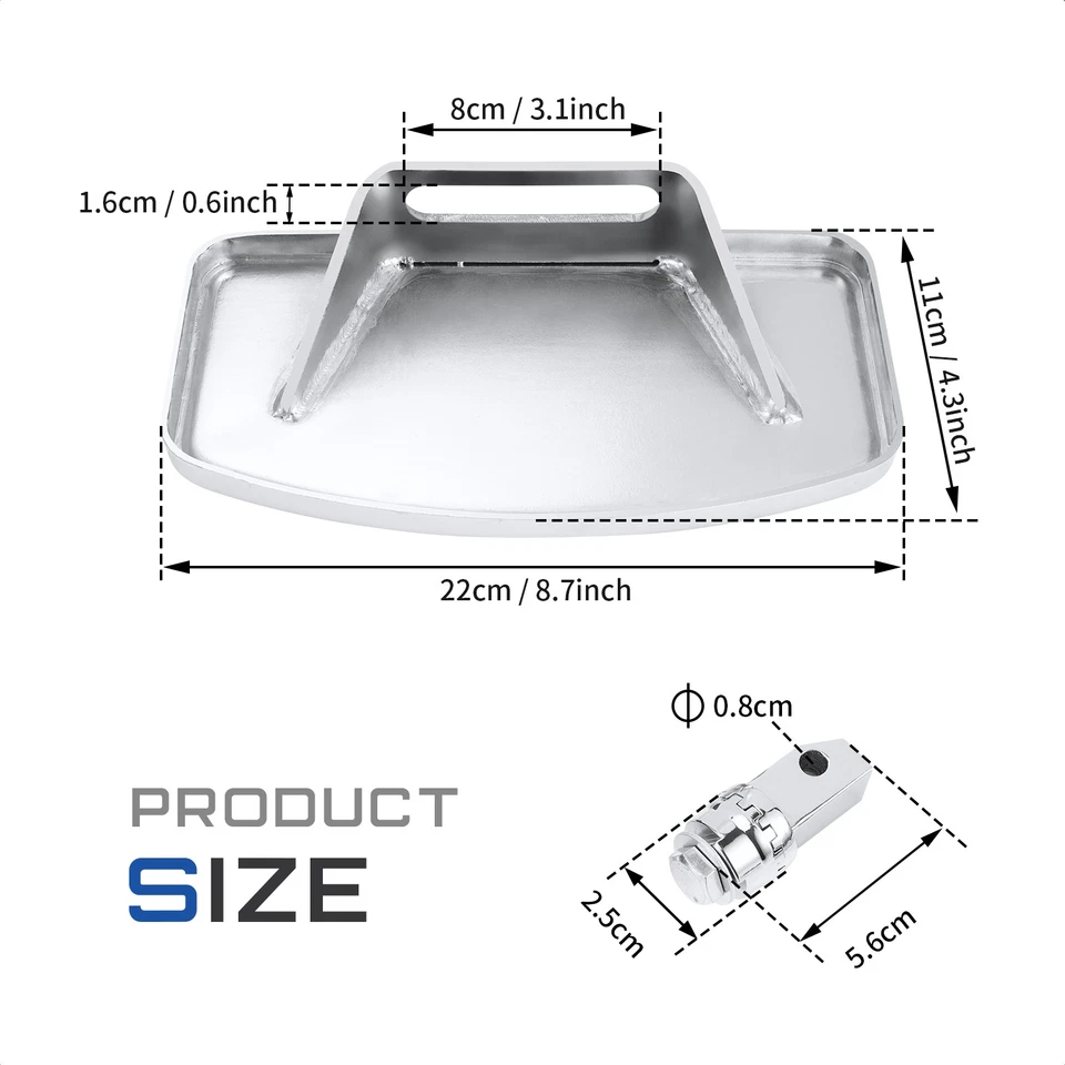 Chrome Front Rider Passenger Floorboard Footboard For Harley Honda Yamaha Suzuki Foto 2 de 4
