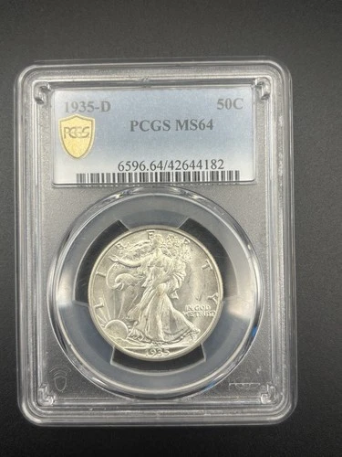 1935-D Walking Liberty Half Dollar PCGS MS64 Beautiful