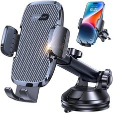 Car Phone Holder Mount【Windshield+Vent+Dash】 Suction Cup Phone Holders for Yo...