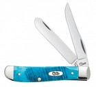 Case xx Mini Trapper Knife Sawcut Caribbean Blue Bone Pocket 25593