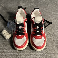 New In Box Steve Madden Womens Everlie Red Leather Fashion Sneakers Sz 6