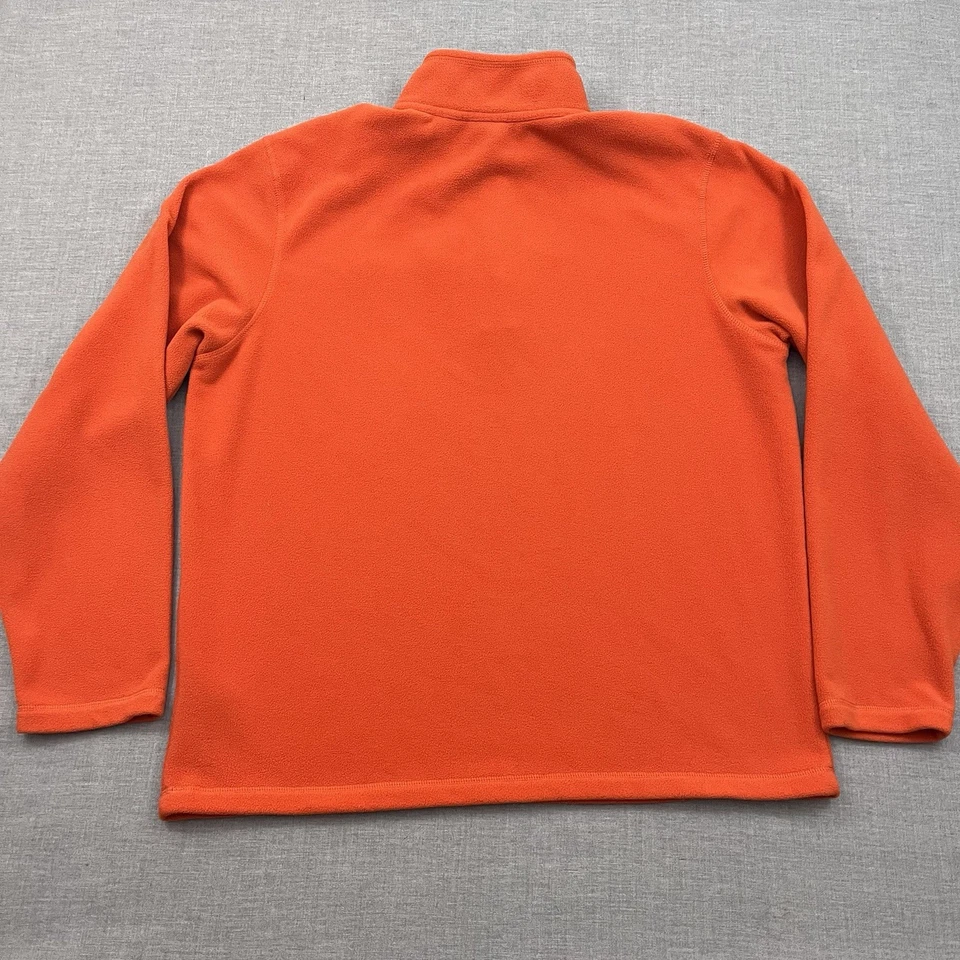 Suéter Harley Davidson Para Hombres XL Naranja 1/4 Cremallera Polar Pullover Motociclista Motocicleta Foto 3 de 4
