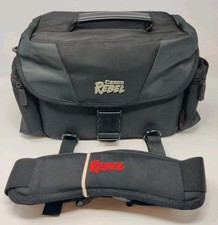 Borsa accessori gadget fotocamera Canon Rebel custodia da viaggio nera con tracolla