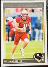 2024 Panini Score Payton Wilson #373 RC Rookie Card Pittsburgh Steelers