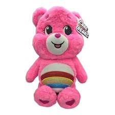 Care Bears Plush Glitter Belly Cheer Bear 16" With Tag 2021 Basic Fun HTF