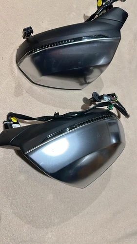 2016-2019 AUDI SQ7 SIDE VIEW EXTERIOR DOOR MIRRORS BLIND SPOT POWER FOLD NO CAM