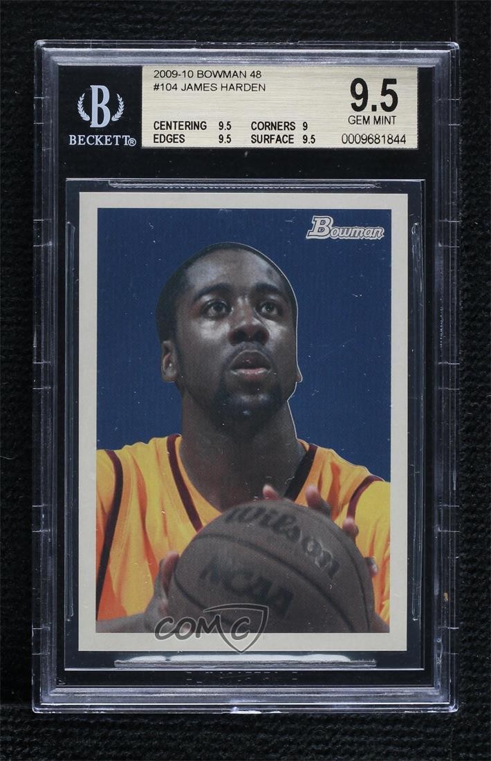 2009-10 Bowman '48 1279/2009 James Harden #104 BGS 9.5 GEM MINT 09an