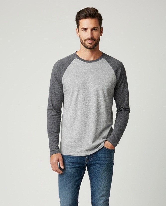 Vince Gray Raglan 100% Cotton Sleeve Shirt size M
