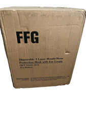Disposable 3 Layer mouth/nose protection masks with earloops, Box of 1200