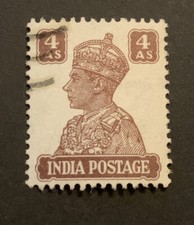 1940-43 India King George VI 4a Brown FU SG273