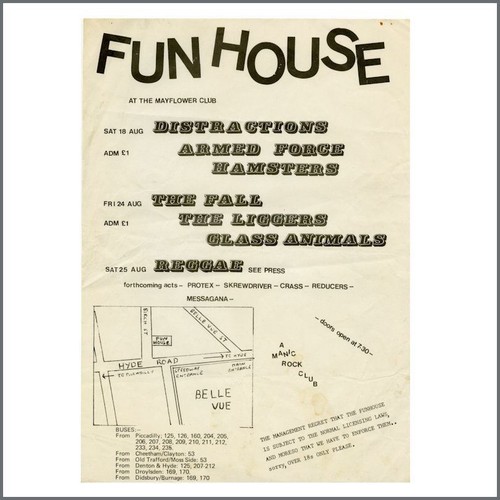 The Fall Mark E. Smith Mayflower Club 1979 Concert Flyer (UK) - 第 1/1 張圖片