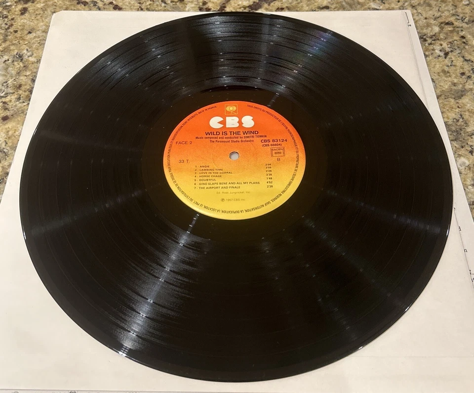 WILD IS THE WIND-Soundtrack-DIMITRI TIOMKIN CBS 83124 IMPORT FRANCE LP - Image 4 of 4