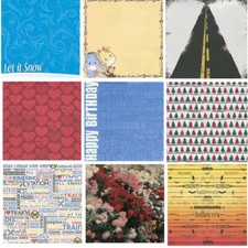 Scrapbook Papers OVER 50 off, 25 sheets/pack 12x12" Choose from over 140 Papers