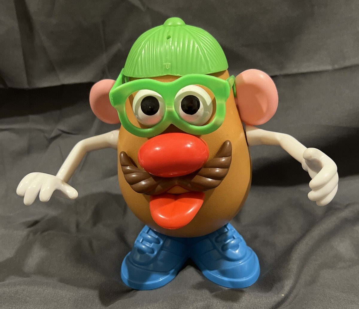 VINTAGE MR POTATO HEAD 12pc SET GREEN HAT & BLUE SHOES W/ GLASSES