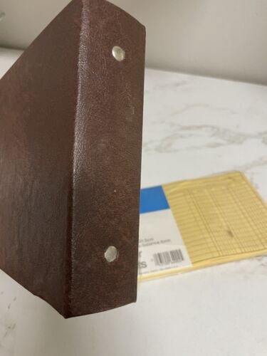 Vintage unbenutzt braun & gold Ringbuch Buch mit ungeöffneten Nachfüllseiten - Bild 11 von 11