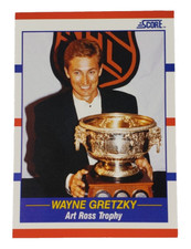 1990-91 Score Hockey Art Ross Trophy Wayne Gretzky #361 Los Angeles Kings  HOF