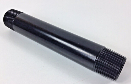Satin Black Powder Coat 3/4" Iron Pipe 6" Down Rod Antique Ceiling Fan Part