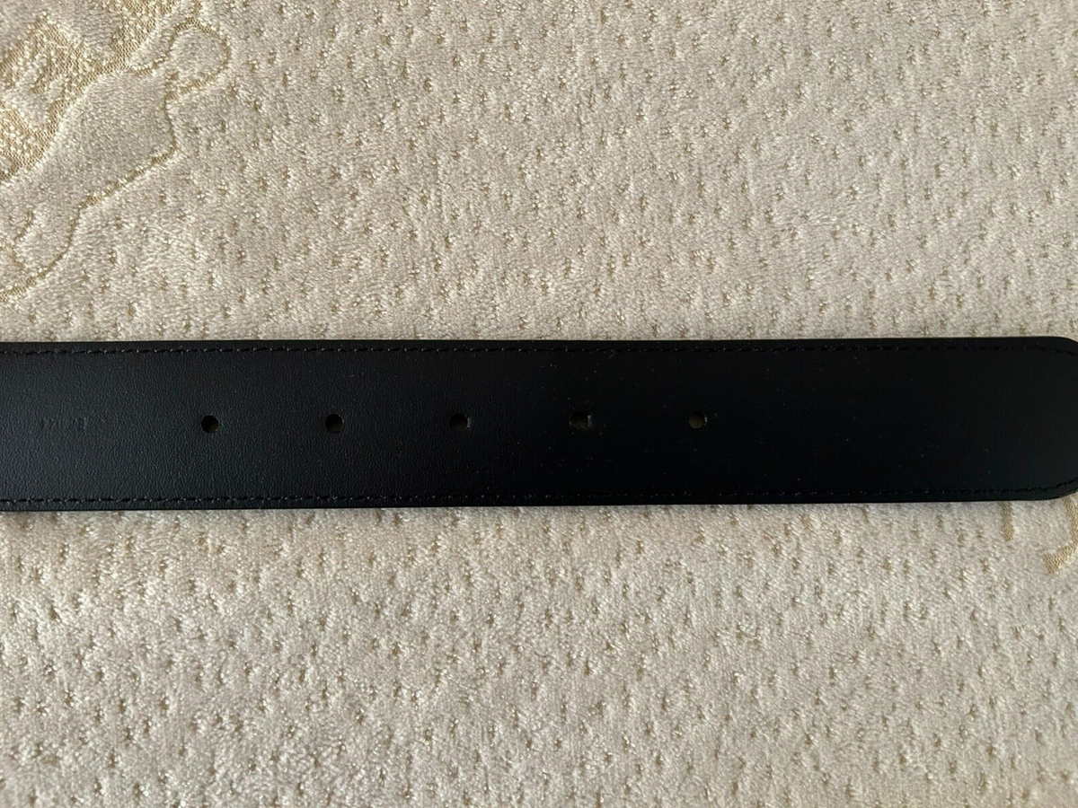 Genuine Louis Vuitton LV Black Leather belt with LV Box & pouch