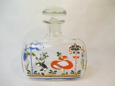 Schnaps Glas Karaffe mit Emailbemalung Schuhp...