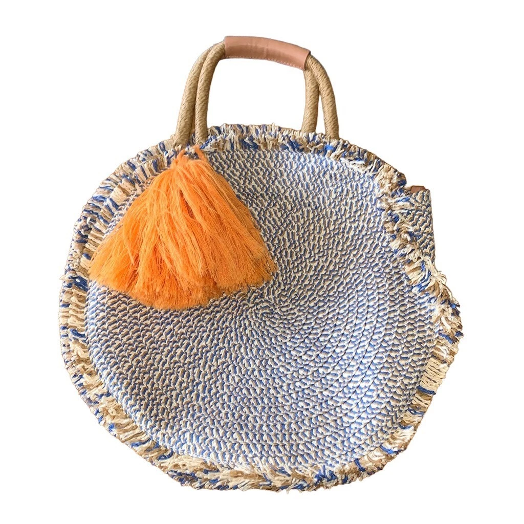 Zara round straw tote bag