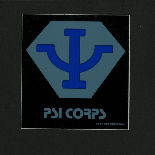 Babylon 5 TV Show Psi Corps Sticker Color 3 1/8 x 2 7/8" 1998 Official